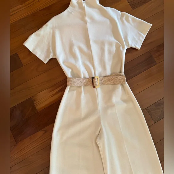 Elegant Cream Jumpsuit by ZARA - Picture 4 of 16